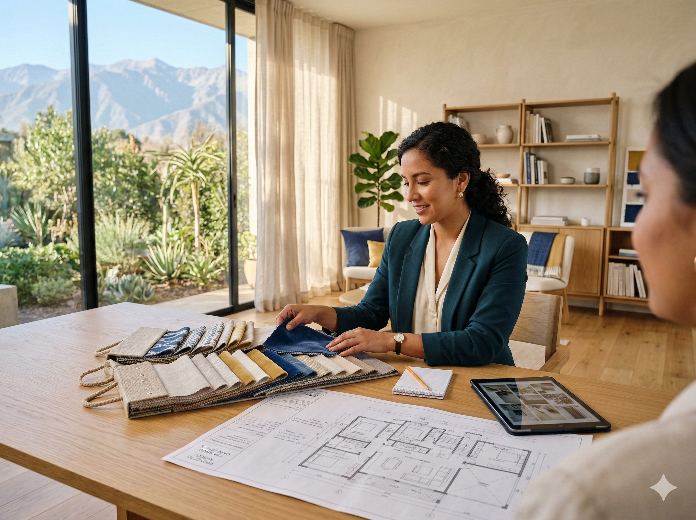 Proyecto de decoración de interiores con cortinas y toldos a medida para diseñadores