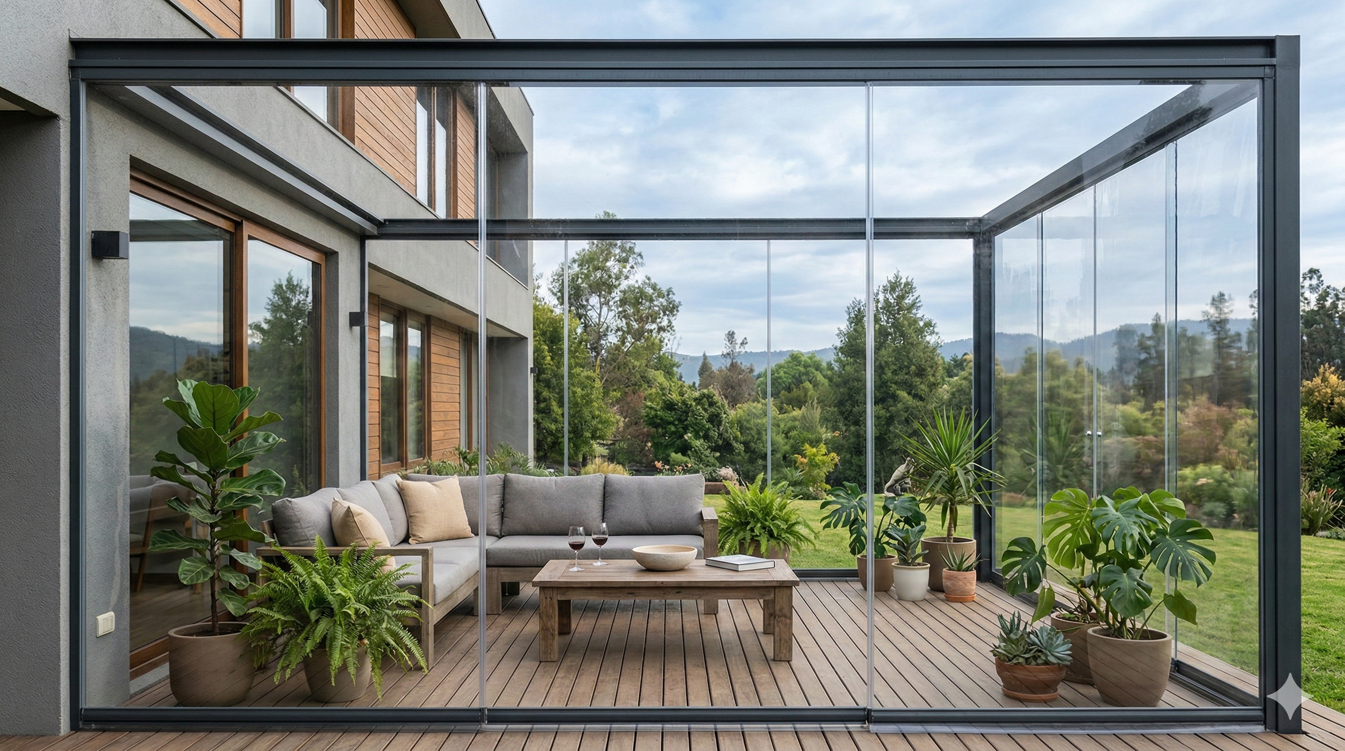 Cierres en PVC con paneles enrollables para cerrar terrazas y espacios exteriores