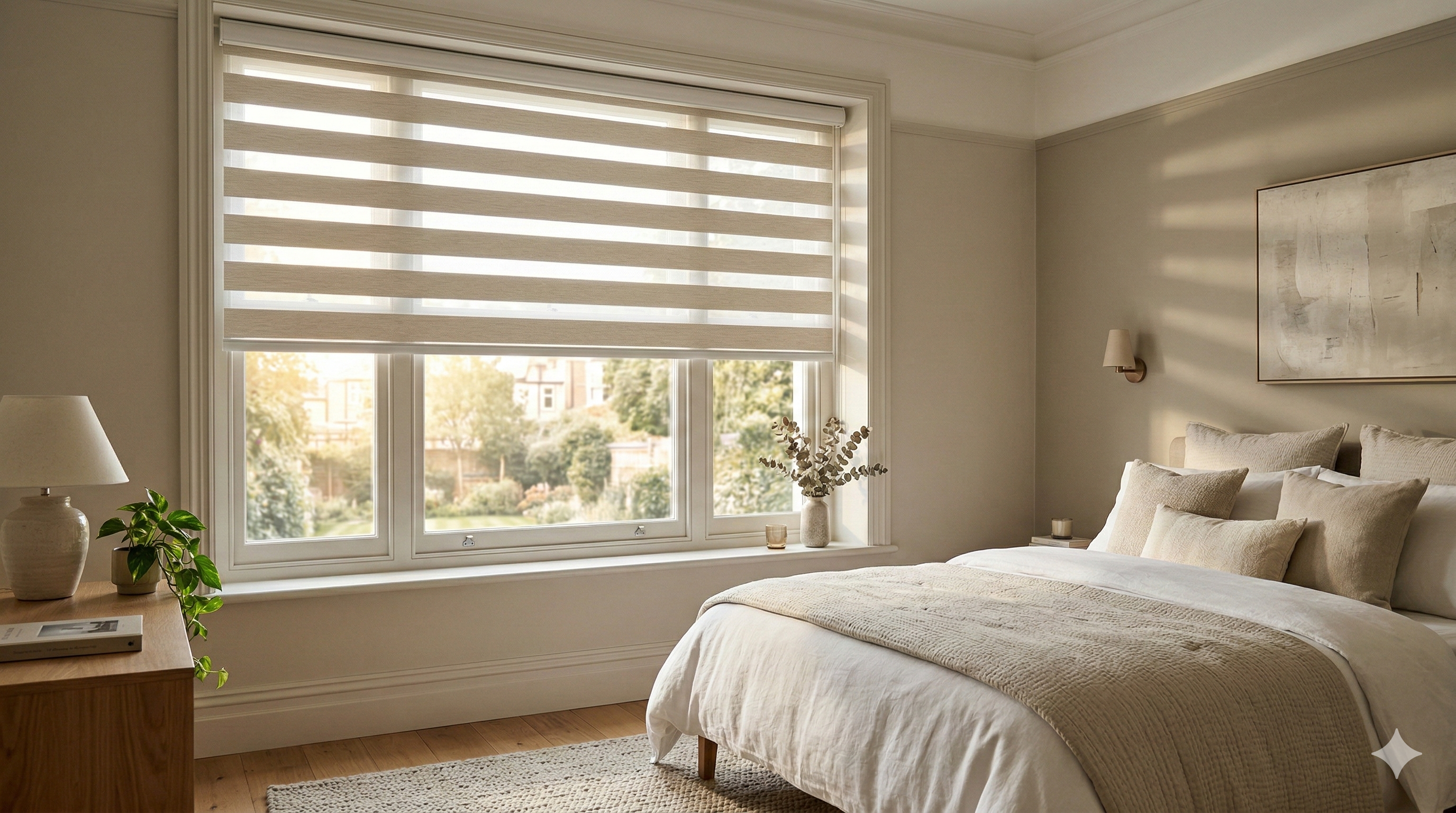 Cortinas DuoFlex que combinan telas traslúcidas y blackout en una sola cortina